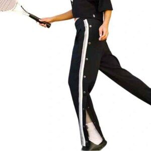 Free People Movement Baby Got Track Pants Black Side Snaps